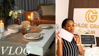 VLOG| Cute Dinner Setup For Hubs| CGH Give Away| Podcast With SamRiley| Sheikha Collette