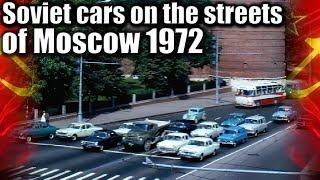 Soviet Cars on the Streets of Moscow in 1972 #USSR, #sovietcars