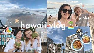 夏威夷vlog ️ | 歐胡島玩什麼？美到不行的waikiki海灘、高樓airbnb住宿開箱、必吃蒜蝦飯