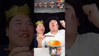 Big VS Small 1~100% Food Challenge | Fire Spicy noodle Funny Mukbang #shorts