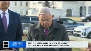 Massachusetts senators Elizabeth Warren, Ed Markey call for Senator Robert Menendez to resign
