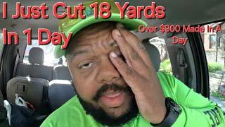 I cut 18 yards in 1 day #mowinggrass #cuttinggrass #mowing