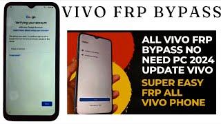 All Vivo Frp Bypass With Out Pc 2024 Update Android 13 & 14 | Google Chacha