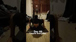 day 46 doing 1 more pushups everyday #motivation #pushups #pushupschallenge #challenge #workout