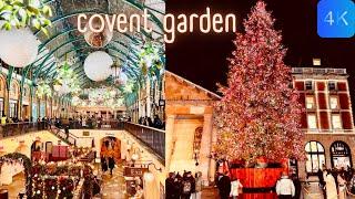 London Christmas Lights at Covent Garden,Tottenham Court road and Seven Dials|Walking Tour|4K|Nov-22