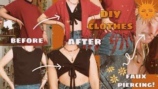 diy hippie clothes + faux piercing (no sewing!)