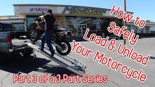 How to Load a Motorcycle into a Truck Part 3 of 3 - Safely and Easily Unload Too!