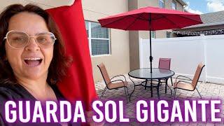 COMPRANDO UM GUARDA SOL GIGANTE PRA MESA DO QUINTAL