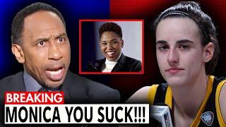 SHUT THE HELL UP!!! Stephen A puts Monica Mcnutt back in her place after Caitlin Clark's domination