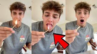 PUTTING FIRE OUT WITH MY TONGUE?! - #Shorts
