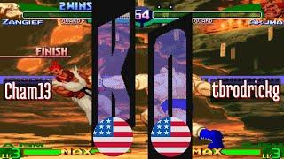 FT10 @sfa3: Cham13 (US) vs tbrodrickg (US) [Street Fighter Alpha 3 Fightcade] Jan 13