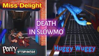 Huggy Wuggy And Miss Delight Death In SLOWMO | Poppy Playtime STORYMODE Roblox Demo