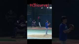 직구 커브 슬라이더 ??? #투수 #fastball #curve #slider #pitcher