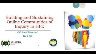 Building and Sustaining Communities of Inquiry in HPE