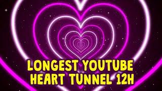 Free Double Neon Pink Lights Love Heart Tunnel TikTok Trend Abstract Background Loop 12h 4k 60fps