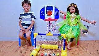 Learn The Names of Sport Ball for Toddler and Children with Magic Size Pretend Play