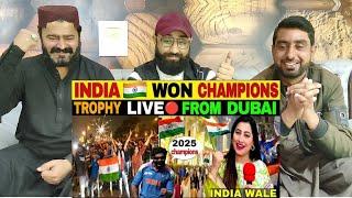 INDIA WON CHAMPIONS TROPY   INDIA BEAT NEWZLAND LIVE  REACTION #PakistaniReaction