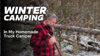 WINTER CAMPING IN A HOMEMADE CAMPER