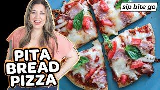 Easy Pita Bread Pizza Recipe + Toppings Ideas