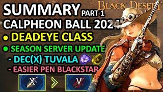 NEW CLASS INFO, DEC(X) TUVALA GEAR, PITY PEN BLACKSTAR REDUCE,  SUMMARY CALPHEON BALL 2024 (PART 1)