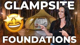 Building a Glamp Site Episode 2  | Building the Foundations, Running Electrical and Plumbing