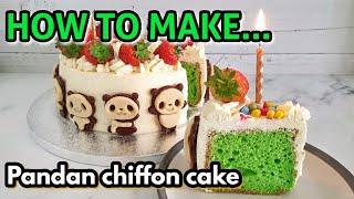 How To Make Pandan Chiffon Cake with Mascarpone Cream | Recipes At A Glance