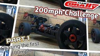 200mph RC Challenge PART 1... basic set-up & first test #teamcorally