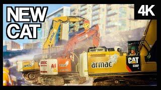 A LONDON BRIDGE DEMOLITION SITE (4K) | DIGGERS AND DOZERS