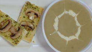 Cream of Fresh Mushroom Soup - By Vahchef @ vahrehvah.com