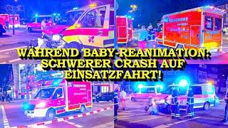 +++ SÄUGLING WIRD REANIMIERT: SCHWERER UNFALL AUF EINSATZFAHRT +++ GROSSEINSATZ FEUERWEHR HAMBURG