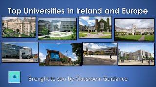 What are the top Universities in Ireland and Europe?