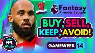 FPL GW14 TRANSFER TIPS! | Buy, Sell, Keep & Avoid for Gameweek 14 | Top Picks Tier List 2024/25! ⭐