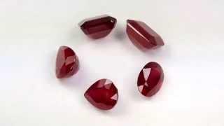 Big sizes TOP Red Natural African Ruby Mix Shapes 43cts of 5pcs Wholesale Parcel NP253-L01