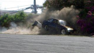 Royce Fujimoto Crashes Into Outside Sweeper Barrier