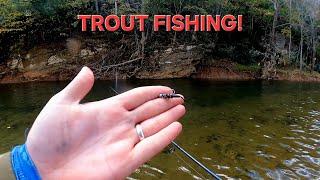 Trout Fishing with Soft Plastics! (rainbow trout)