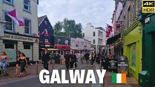 Galway City Ireland Walking Tour, Beautiful Ladies, Fashion, Pubs(4K HDR 60fps) 