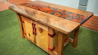 Most Unique Table Design Ideas // The Ultimate Woodworking Skills Of A Carpenter With A Tree Trunk