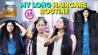 24 Hours My Haircare Routine  How I wash my long Hair Diy Shampoo, Hair oil, Hair Growth Tonic