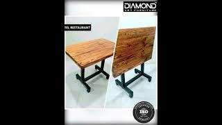 Folding Table with a minimal style made with natural pine wood for your Cafe,Bar,Restaurant