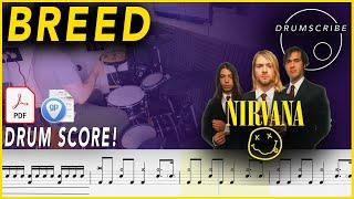 Breed - Nirvana | DRUM SCORE Sheet Music Play-Along | DRUMSCRIBE