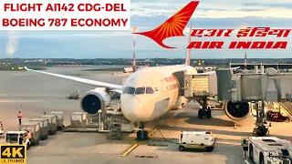 AIR INDIA AI142 Paris CDG  New Delhi DEL (Boeing 787-8 Economy) Flight Report #65 [4K]