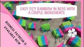 Easy DIY - how to make bath bomb embeds to colour the bath