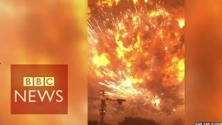 Tianjin explosion video captures fear of eyewitnesses - BBC News