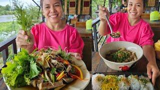 Thai noodle and restaurant beside the river