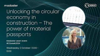 Unlocking the Circular Economy in Construction - The Power of Material Passports