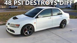 EVO 8 @ 48 PSI pull destroys the rear differential!