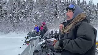 Awesome day ice fishing on the Koroc river with my family