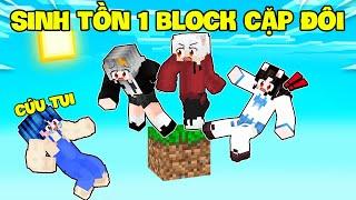 SAMMY THỬ THÁCH 24H SINH TỒN 1 BLOCK CẶP ĐÔI SIÊU ĐÁNG YÊU TRONG LÀNG HERO TEAM MINECRAFT