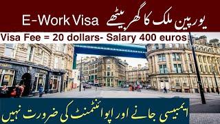 European Country Online E-Work Visa From Pakistan-India || Every Visa || Hindi/Urdu ||