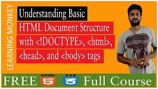 Understanding Basic HTML Document Structure with DOCTYPE HTML head and body tags || Lesson 6 ||